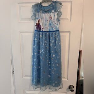 Frozen 2 Disney Elsa and Anna princess costume pajama dress Girls Large 10/12